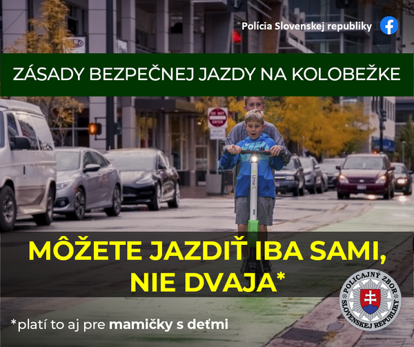 POLÍCIA: Ako správne jazdiť na kolobežke