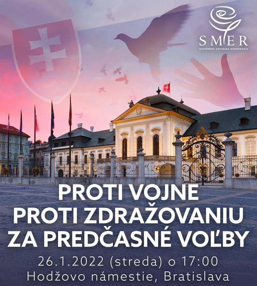 Dnes protest proti vojne, zdražovaniu a predčasné voľby