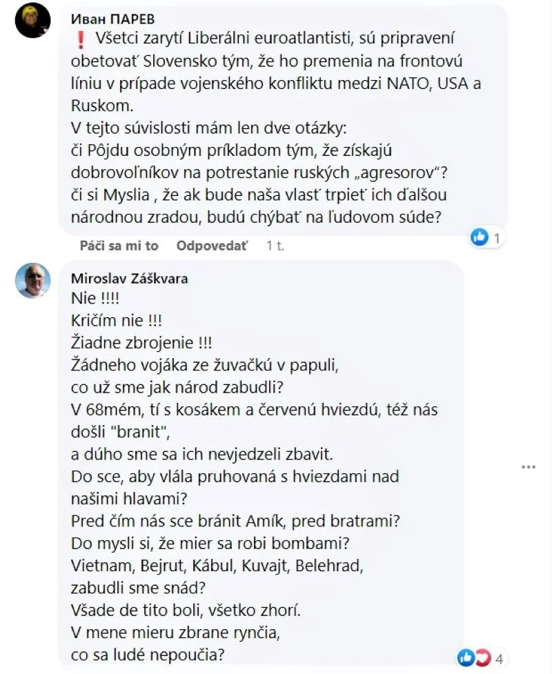 Za toto stáli milióny ľudí v roku 1989 v mraze na námestiach? Aby ste nám sem dovliekli zase cudziu armádu? Soptí Matovičova sestra Zuzana Belicová