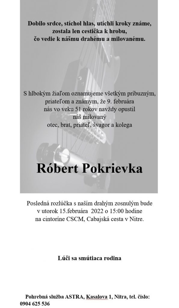 Robino, odpočívaj v pokoji