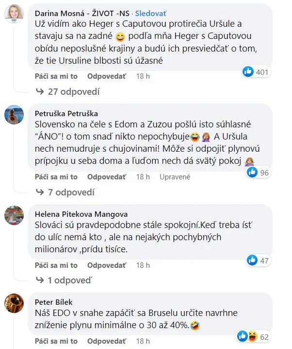 EÚ prikazuje znížiť spotrebu plynu! Nasrdení Slováci jej posielajú štipľavé odkazy. „Toto je ako v nejakej totalitnej džamahírii,“ soptí Taraba