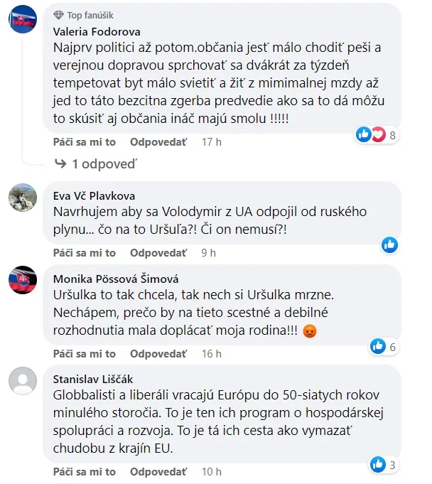 EÚ prikazuje znížiť spotrebu plynu! Nasrdení Slováci jej posielajú štipľavé odkazy. „Toto je ako v nejakej totalitnej džamahírii,“ soptí Taraba