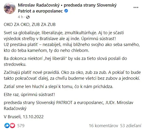 Zatiaľ sme len hluchí a slepí k tomu, čo k nám prichádza, konštatuje Radačovský