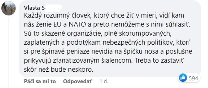 Fico a nahnevaní Slováci jasne: NIE začleneniu Ukrajiny do NATO! Vojnu s Ruskom nechceme!